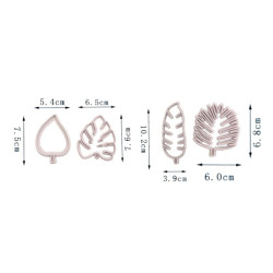Foremki EB Liście tropikalne 4 szt monstera