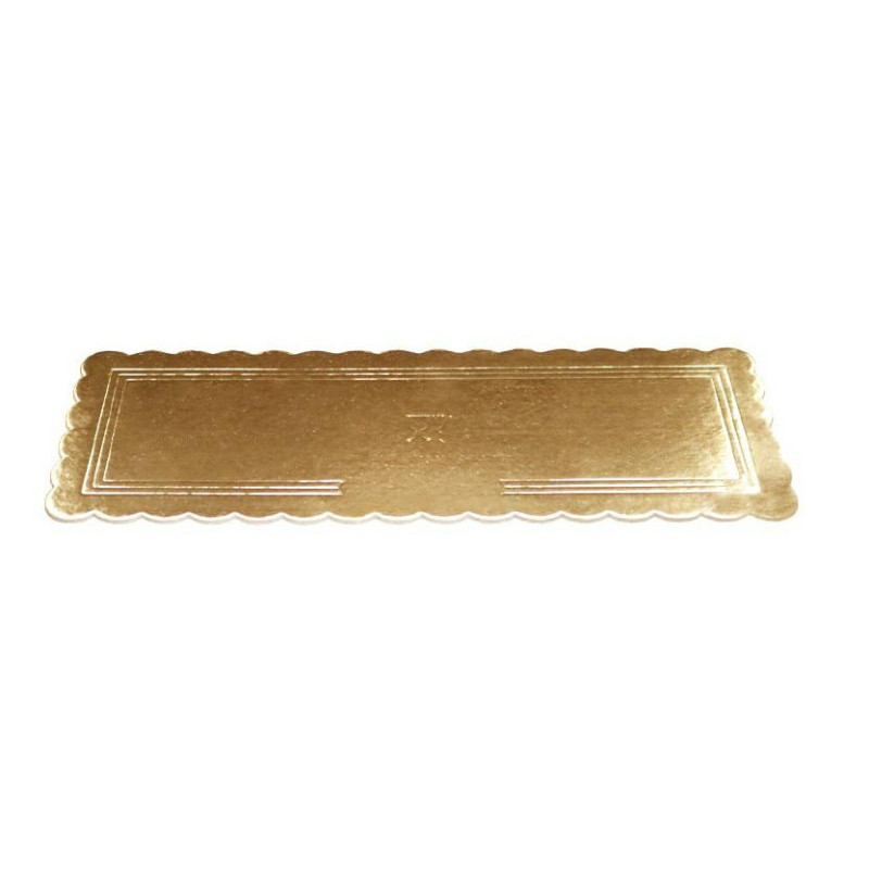 Dortový základ zlatý obdélník tlustý 15x41 cm Makowiec Tart