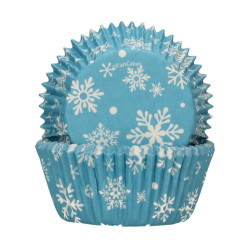 FC Cupcake betétek 48 db JÉGVARÁZS Hópelyhek