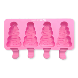 Forma silikonowa LODY TRÓJKĄTNE CHOINKI 4 gniazda Cakesicles