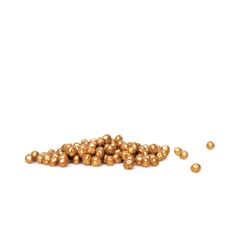 Posypka perełki chrupiące kuleczki 5-7 mm Ciemne złoto 100g