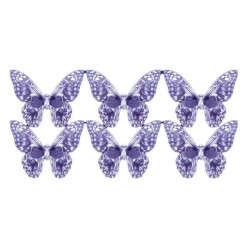 Motyle waflowe CC Fioletowe 22 szt