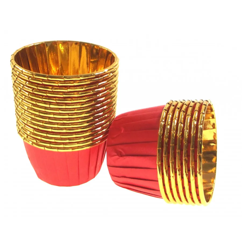 Cup cups, 50 pcs, RED, stiff