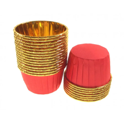 Cupcake betétek 50 db PIROS merev