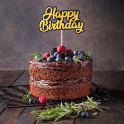 Alles Gute zum Geburtstag Gold Brokat Tortenaufleger