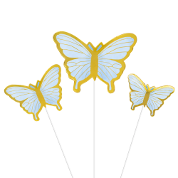 zápichy BUTTERFLY modré 10 ks.