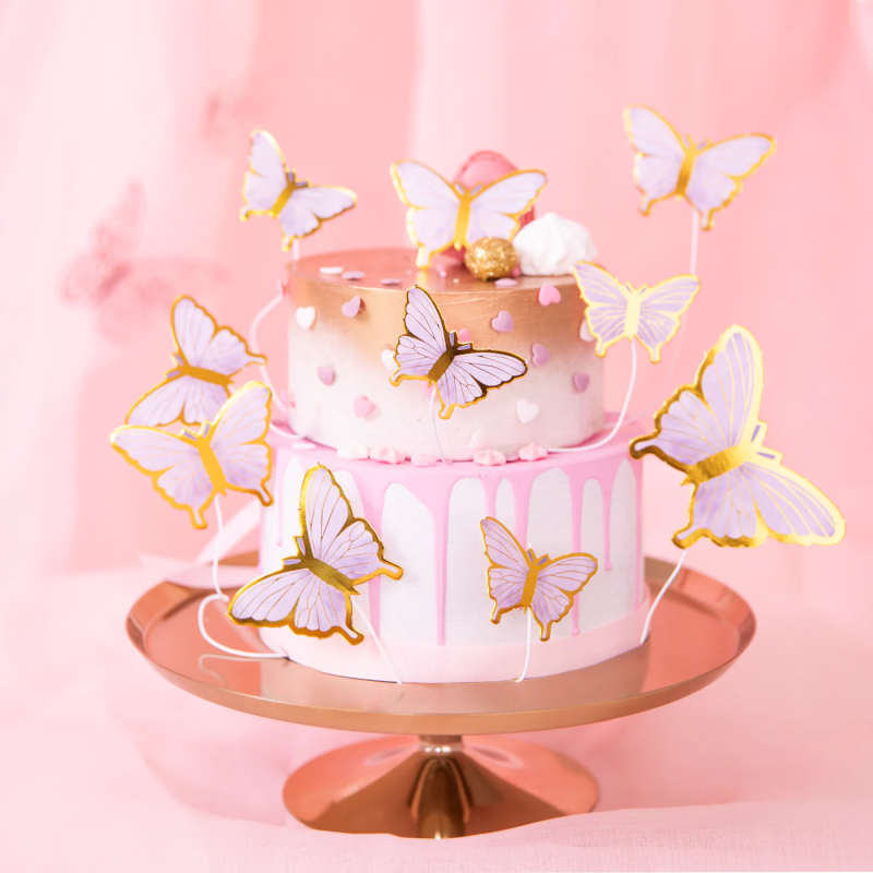 Pikery MOTYLE Fiolet 10 szt. Topper