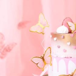 BUTTERFLY pillangószedők Rózsaszín 10 db-os díszdobozban
