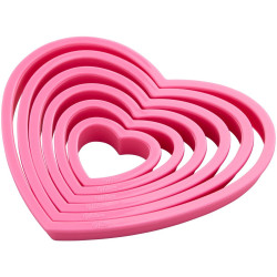 Wilton serca 3,3 cm, 5 cm, 6,5 cm, 8 cm, 9,5 cm, 11,5 cm 6 ks