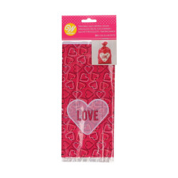 Sweet bags 10x24 cm LOVE 20 pcs