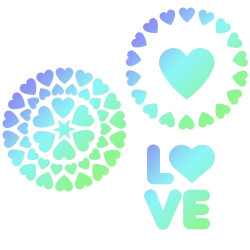 Decoration template 3 patterns Jem Serca Love