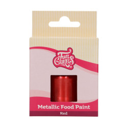 Farbka Fun Cakes Metaliczna CZERWONA 30ml