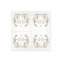 Kommunionsservietten 20 Stk. IHS