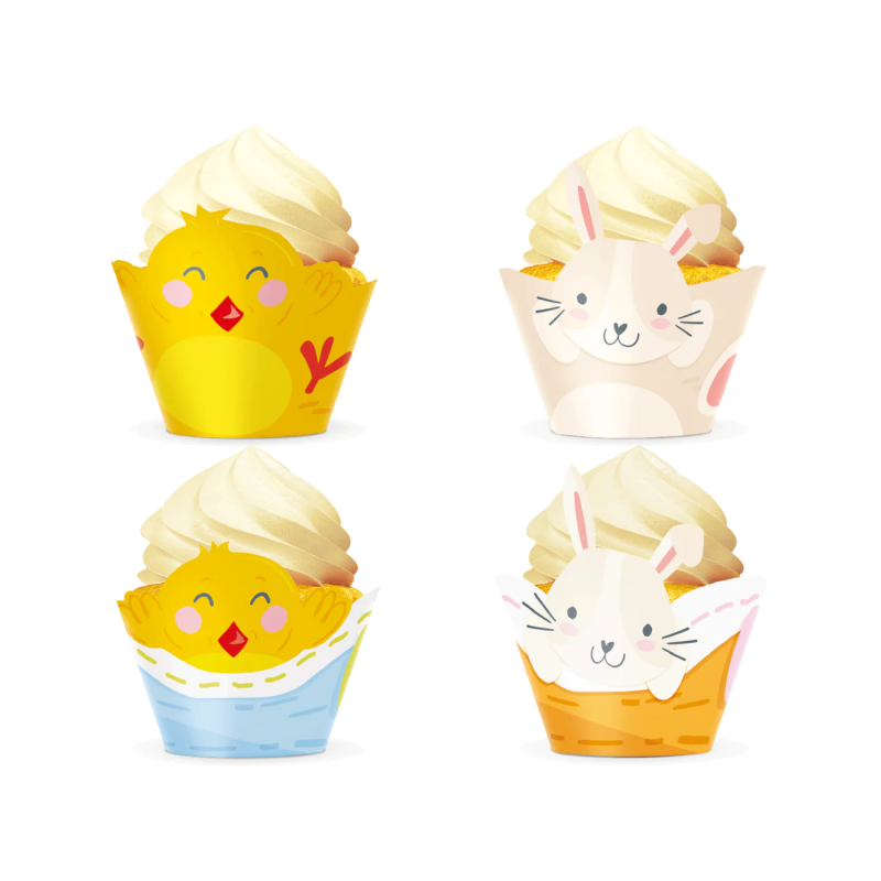VELIKONOČNÍ obaly na cupcaky 4 ks.