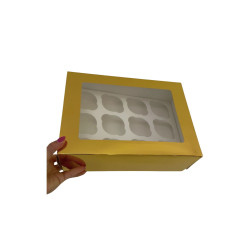 Packung für 12 Cupcakes WHITE 28x28 x 5 Stück.