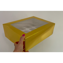 Packung für 12 Cupcakes WHITE 28x28 x 5 Stück.