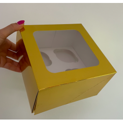 Packung für 12 Cupcakes WHITE 28x28 x 5 Stück.