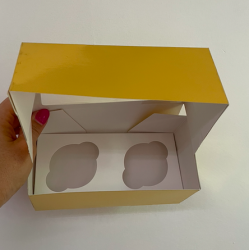 Packung für 12 Cupcakes WHITE 28x28 x 5 Stück.