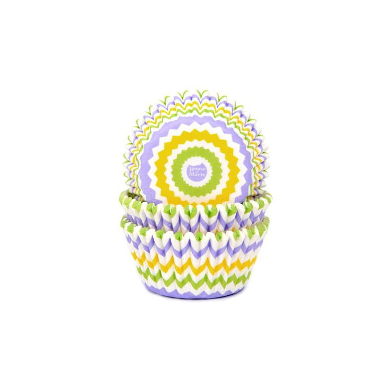 papierové košíčky HoM 50 ks pružinové Chevron