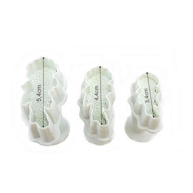 Dies with a plunger, 3 pcs. Flower bouquet