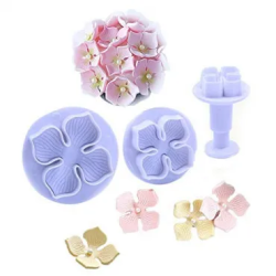 Die cutters with a plunger, 3 pcs. Hydrangea