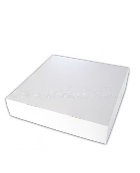 Opakowanie 30x30x6 cm Białe pudełko na tartę Tarta