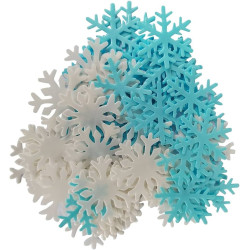 Śnieżynki waflowe 5 cm 240 szt. w kasetce