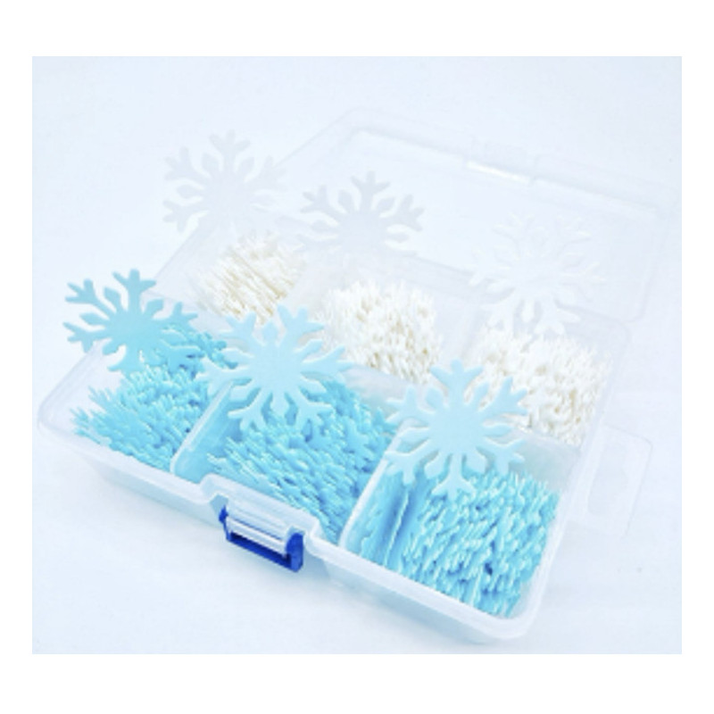 Oblaten-Schneeflocken, 5 cm, 240 Stück in einer Schachtel