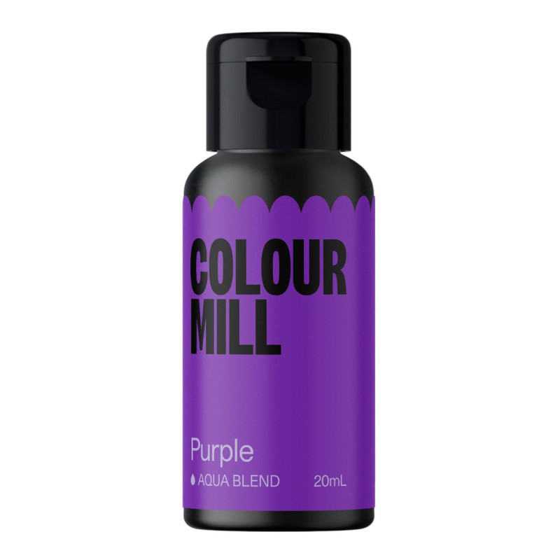 Barwnik Colour Mill Aqua Blend 20ml do lukru, bez, makaroników PURPLE