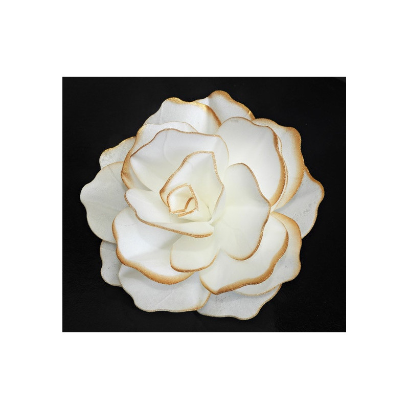 KVĚTINA S KOLEČKEM Pastella Rose 12 cm zlatý okraj