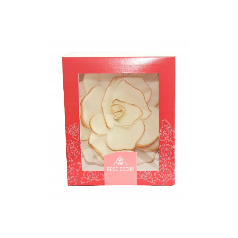 Ostyavirág Pastella Rózsa 12 cm arany szegéllyel