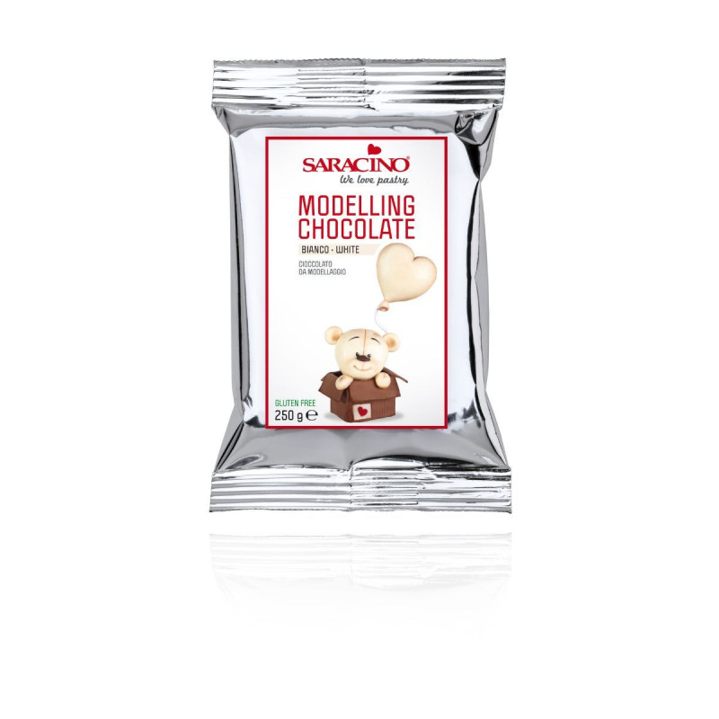 Plastic chocolate WHITE 1 kg Saracino