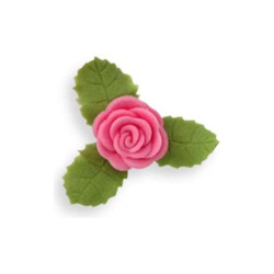 JEM 2 Stück ausgeschnittene Rose und Blätter