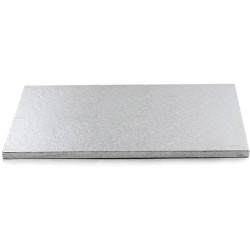 Decora tortatartó állvány 12 mm merev ezüst téglalap 35x45 cm