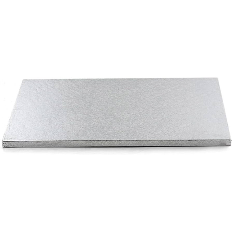 Decora dortový základ 12 mm tuhý stříbrný obdélník 35x45 cm