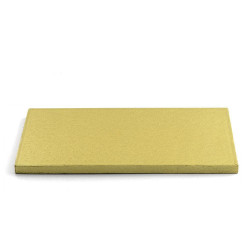 Decora dortový základ 12 mm tuhý obdélník ve světlém zlatě 30x40 cm