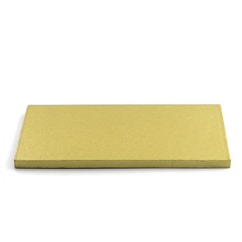 Decora dortový základ 12 mm tuhý obdélník ve světlém zlatě 30x40 cm