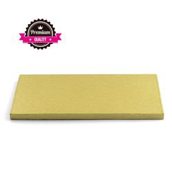 Podkład pod tort 12 mm SZTYWNY prostokątny 30x40 cm JASNE ZŁOTO Decora