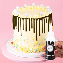 Drip Fun Cakes mit Belag aus WEISSER SCHOKOLADE Drip Fun Cakes mit Belag aus WEISSER SCHOKOLADE