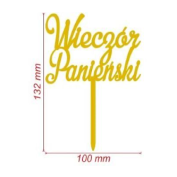 18. Geburtstag Topper Acryl Gold
