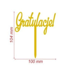 18. Geburtstag Topper Acryl Gold