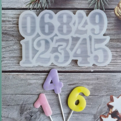 Forma silikonowa na lizaki CYFRY