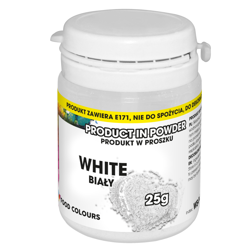 Powdered White Titanium White 25 g Food Colours