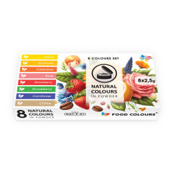Lebensmittelfarben naturalne Food Colours ZESTAW 8 Stk