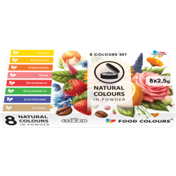 Potravinárske farbivá naturalne Food Colours ZESTAW 8 ks