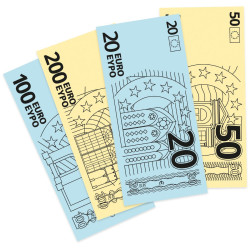 Pieniądze z papieru waflowego Banknoty euro 10 sztuk