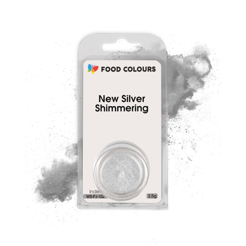 FC Metallic SILVER Shimmering dust food colouring 2,5g