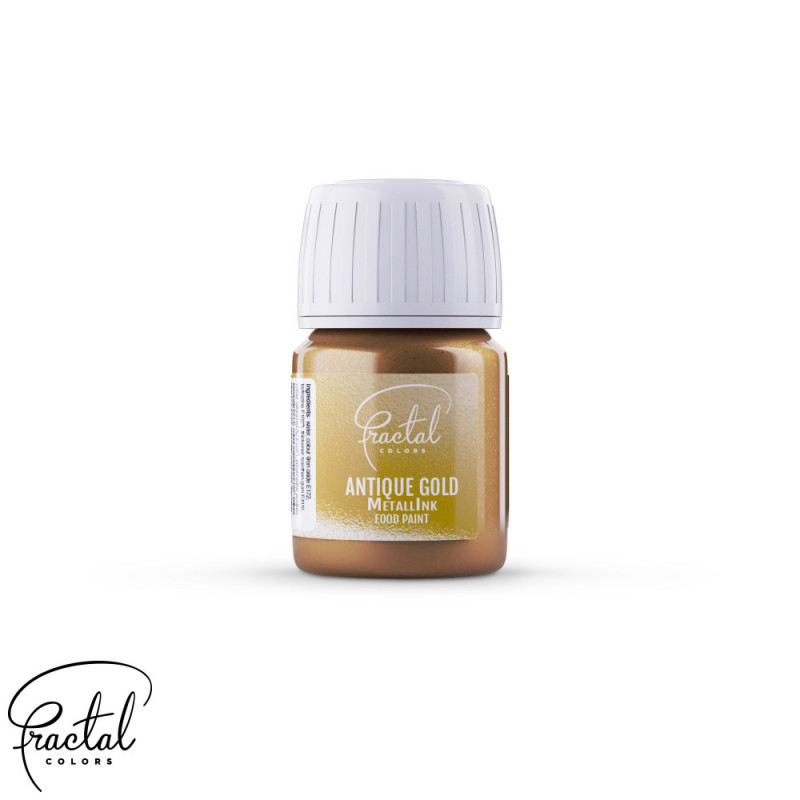 Fractal Metallic Lebensmittelfarbe 30g ANTIKWOLD