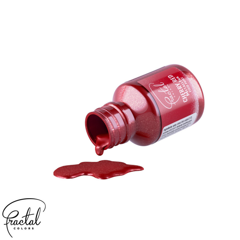 Fractal Metallic edible paint 30g CHERRY RED Cherry Red