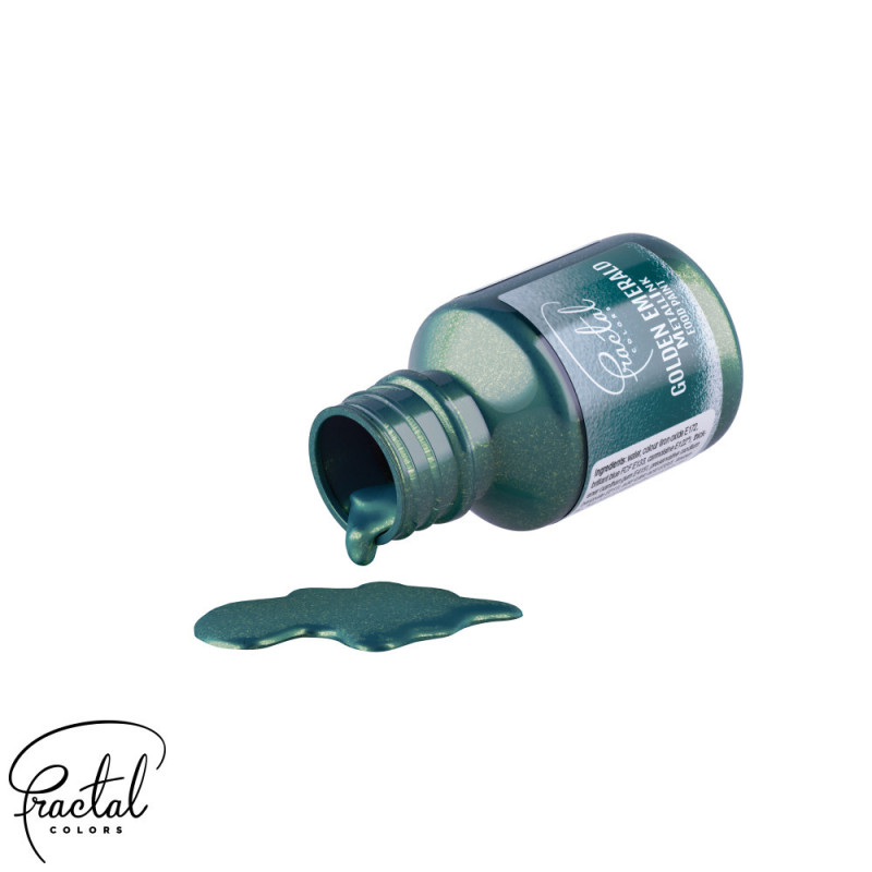 Fractal Metallic edible paint 30g GOLDEN EMERALD Golden Emerald
